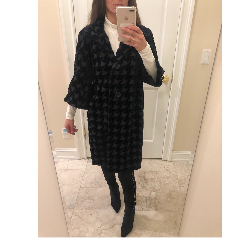Long winter coat, Houndstooth Coat Fancy coat